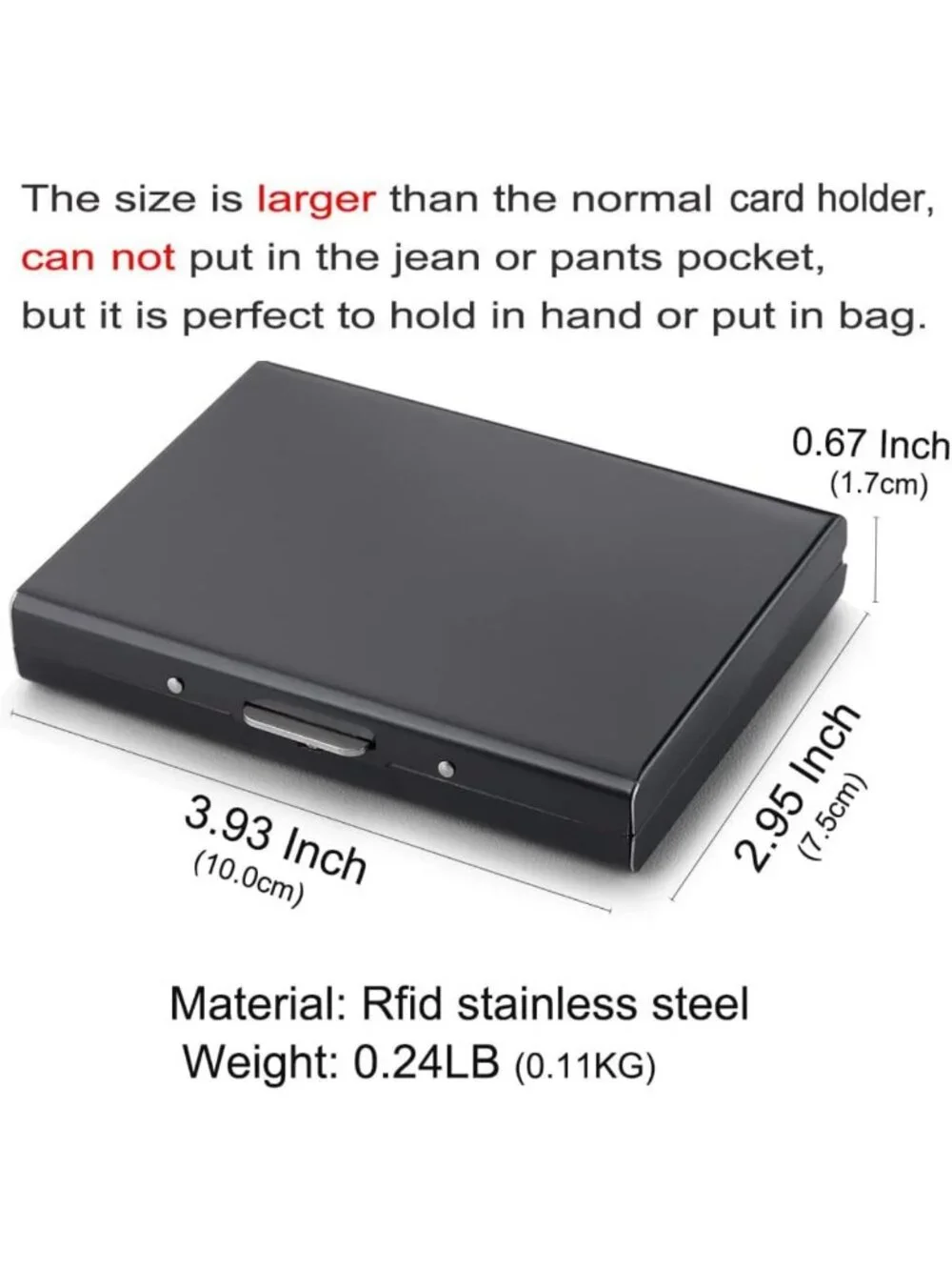 Slim RFID Credit Card Holder Wallet | Metal Business Card Case for Men & Women